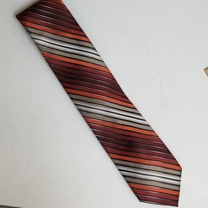 Van Heusen orange, rust, silver, black tie